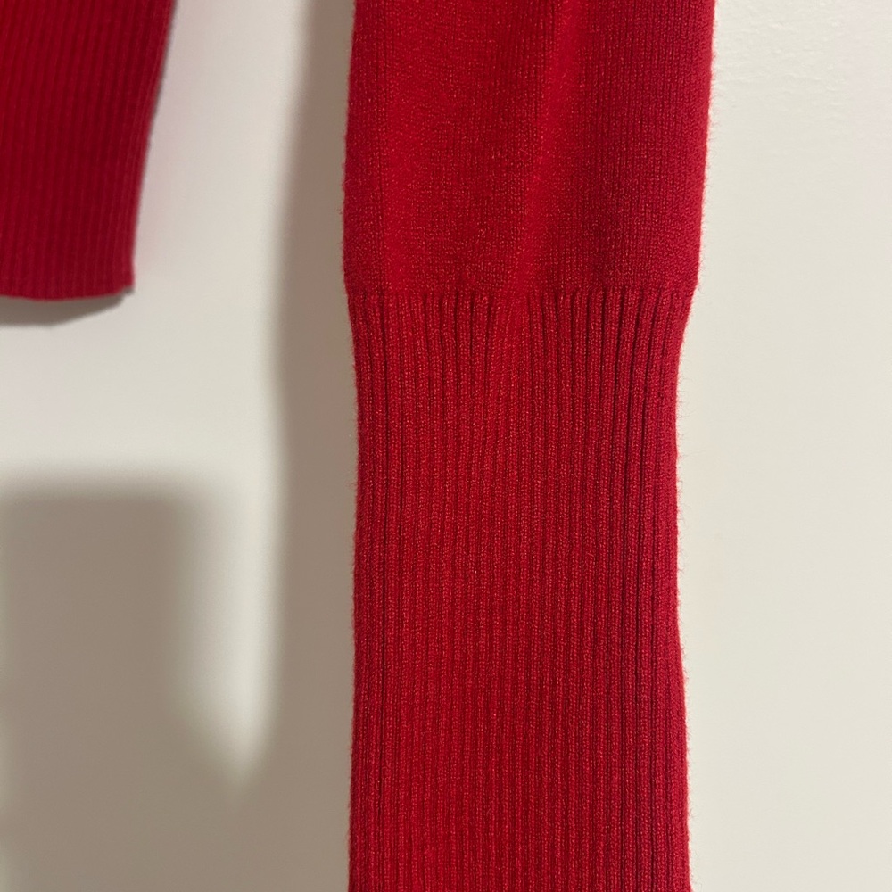 Red Button-Up Cardigan - Picture 3 of 3